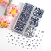 image:imageBEADSLAND Hotfix Rhinestones 4000 PCS AB Rhinestones for Clothes Crafts Mixed 6 Sizes with Wax Pencil and Tweezers Kit SS6SS30 Crystal ABCrystal