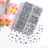 image:imageBEADSLAND Hotfix Rhinestones 4000 PCS AB Rhinestones for Clothes Crafts Mixed 6 Sizes with Wax Pencil and Tweezers Kit SS6SS30 Crystal ABCrystal AB