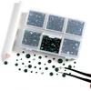 image:imageBEADSLAND Hotfix Rhinestones 4000 PCS AB Rhinestones for Clothes Crafts Mixed 6 Sizes with Wax Pencil and Tweezers Kit SS6SS30 Crystal ABEmerald