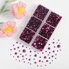 image:imageBEADSLAND Hotfix Rhinestones 4000 PCS AB Rhinestones for Clothes Crafts Mixed 6 Sizes with Wax Pencil and Tweezers Kit SS6SS30 Crystal ABFuchsia