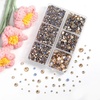 image:imageBEADSLAND Hotfix Rhinestones 4000 PCS AB Rhinestones for Clothes Crafts Mixed 6 Sizes with Wax Pencil and Tweezers Kit SS6SS30 Crystal ABGolden Shadow