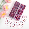image:imageBEADSLAND Hotfix Rhinestones 4000 PCS AB Rhinestones for Clothes Crafts Mixed 6 Sizes with Wax Pencil and Tweezers Kit SS6SS30 Crystal ABHyacinth AB