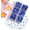 image:imageBEADSLAND Hotfix Rhinestones 4000 PCS AB Rhinestones for Clothes Crafts Mixed 6 Sizes with Wax Pencil and Tweezers Kit SS6SS30 Crystal ABLight Sapphire