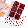 image:imageBEADSLAND Hotfix Rhinestones 4000 PCS AB Rhinestones for Clothes Crafts Mixed 6 Sizes with Wax Pencil and Tweezers Kit SS6SS30 Crystal ABLight Siam