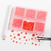 image:imageBEADSLAND Hotfix Rhinestones 4000 PCS AB Rhinestones for Clothes Crafts Mixed 6 Sizes with Wax Pencil and Tweezers Kit SS6SS30 Crystal ABNeon Orange