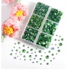 image:imageBEADSLAND Hotfix Rhinestones 4000 PCS AB Rhinestones for Clothes Crafts Mixed 6 Sizes with Wax Pencil and Tweezers Kit SS6SS30 Crystal ABPeridot