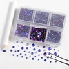image:imageBEADSLAND Hotfix Rhinestones 4000 PCS AB Rhinestones for Clothes Crafts Mixed 6 Sizes with Wax Pencil and Tweezers Kit SS6SS30 Crystal ABPurple Velvet