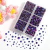 image:imageBEADSLAND Hotfix Rhinestones 4000 PCS AB Rhinestones for Clothes Crafts Mixed 6 Sizes with Wax Pencil and Tweezers Kit SS6SS30 Crystal ABPurple Velvet
