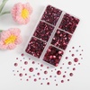 image:imageBEADSLAND Hotfix Rhinestones 4000 PCS AB Rhinestones for Clothes Crafts Mixed 6 Sizes with Wax Pencil and Tweezers Kit SS6SS30 Crystal ABRose