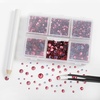 image:imageBEADSLAND Hotfix Rhinestones 4000 PCS AB Rhinestones for Clothes Crafts Mixed 6 Sizes with Wax Pencil and Tweezers Kit SS6SS30 Crystal ABRose