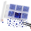 image:imageBEADSLAND Hotfix Rhinestones 4000 PCS AB Rhinestones for Clothes Crafts Mixed 6 Sizes with Wax Pencil and Tweezers Kit SS6SS30 Crystal ABSapphire