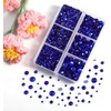 image:imageBEADSLAND Hotfix Rhinestones 4000 PCS AB Rhinestones for Clothes Crafts Mixed 6 Sizes with Wax Pencil and Tweezers Kit SS6SS30 Crystal ABSapphire
