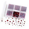 image:imageBEADSLAND Hotfix Rhinestones 4000 PCS AB Rhinestones for Clothes Crafts Mixed 6 Sizes with Wax Pencil and Tweezers Kit SS6SS30 Crystal ABSiam