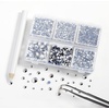 image:imageBEADSLAND Hotfix Rhinestones 4000 PCS AB Rhinestones for Clothes Crafts Mixed 6 Sizes with Wax Pencil and Tweezers Kit SS6SS30 Crystal ABSilver Hematite