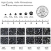 image:imageBEADSLAND Hotfix Rhinestones 6080PCS Blue Rhinestones for Clothes Crafts Mixed 6 Sizes with Wax Pencil and Tweezers Kit SS6SS30 AquamarineBlack Diamond