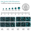 image:imageBEADSLAND Hotfix Rhinestones 6080PCS Blue Rhinestones for Clothes Crafts Mixed 6 Sizes with Wax Pencil and Tweezers Kit SS6SS30 AquamarineBlue Zircon