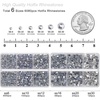 image:imageBEADSLAND Hotfix Rhinestones 6080PCS Blue Rhinestones for Clothes Crafts Mixed 6 Sizes with Wax Pencil and Tweezers Kit SS6SS30 AquamarineCrystal