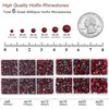 image:imageBEADSLAND Hotfix Rhinestones 6080PCS Blue Rhinestones for Clothes Crafts Mixed 6 Sizes with Wax Pencil and Tweezers Kit SS6SS30 AquamarineDark Siam