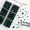 image:imageBEADSLAND Hotfix Rhinestones 6080PCS Blue Rhinestones for Clothes Crafts Mixed 6 Sizes with Wax Pencil and Tweezers Kit SS6SS30 AquamarineEmerald