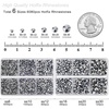 image:imageBEADSLAND Hotfix Rhinestones 6080PCS Blue Rhinestones for Clothes Crafts Mixed 6 Sizes with Wax Pencil and Tweezers Kit SS6SS30 AquamarineSilver Hematite