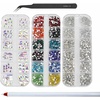 image:imageBeadsland 5280 Pieces Nail Art Rhinestones With 120 Pieces Multi Shape Glass Crystal KitFlatback Rhinestones For Nail ArtCrystal Rhinestones For Nails Set Mix 12 Colors and 6 Sizes Set 05