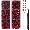 image:imageBEADSLAND Hotfix Rhinestones 4000 PCS AB Rhinestones for Clothes Crafts Mixed 6 Sizes with Wax Pencil and Tweezers Kit SS6SS30 Crystal ABSiam