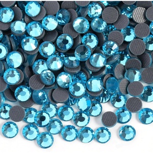 image:image6000PCS Hotfix Rhinestones Bulk Clear Rhinestones for Crafts ClothesHotfix Crystals DIY Decoration SS10 2729mmAquamarine