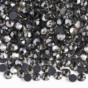 image:image6000PCS Hotfix Rhinestones Bulk Clear Rhinestones for Crafts ClothesHotfix Crystals DIY Decoration SS10 2729mmBlack Diamond