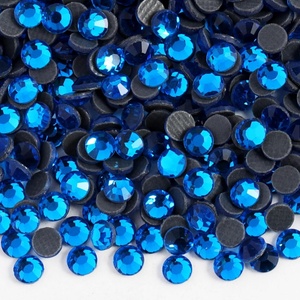 image:image6000PCS Hotfix Rhinestones Bulk Clear Rhinestones for Crafts ClothesHotfix Crystals DIY Decoration SS10 2729mmCapri Blue