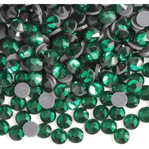 image:image6000PCS Hotfix Rhinestones Bulk Clear Rhinestones for Crafts ClothesHotfix Crystals DIY Decoration SS10 2729mmEmerald