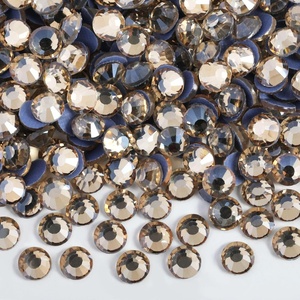 image:image6000PCS Hotfix Rhinestones Bulk Clear Rhinestones for Crafts ClothesHotfix Crystals DIY Decoration SS10 2729mmGolden Shadow