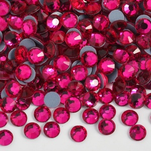 image:image6000PCS Hotfix Rhinestones Bulk Clear Rhinestones for Crafts ClothesHotfix Crystals DIY Decoration SS10 2729mmHot Pink