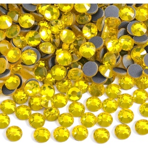 image:image6000PCS Hotfix Rhinestones Bulk Clear Rhinestones for Crafts ClothesHotfix Crystals DIY Decoration SS10 2729mmLemon Yellow