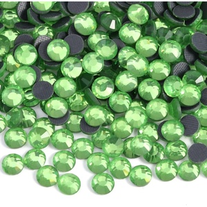 image:image6000PCS Hotfix Rhinestones Bulk Clear Rhinestones for Crafts ClothesHotfix Crystals DIY Decoration SS10 2729mmLight Green