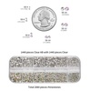 image:imageBeadsland 2880pcs Flatback Nail Rhinestones Kit Makeup Rhinestones For Eyes FaceClear AB and Crystal Rhinestones for Crafts Mix 6 Sizes set 06