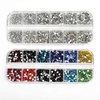 image:imageBeadsland 5280 Pieces Nail Art RhinestonesFlatback Rhinestones for Nail ArtCrystal Rhinestones for Nails Set Mix 12 ColorsSS10 and 6 SizesSS4SS16 for Clear and Clear AB Set 01