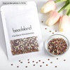 image:imagebeadsland 1440pcs Flat Back Crystal Rhinestones Round Gems for Nail Art and Craft Glue Fix CrystalAB SS10 2729mmAmber