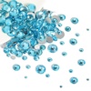 image:imagebeadsland 1440pcs Flat Back Crystal Rhinestones Round Gems for Nail Art and Craft Glue Fix CrystalAB SS10 2729mmAquamarine