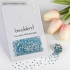 image:imagebeadsland 1440pcs Flat Back Crystal Rhinestones Round Gems for Nail Art and Craft Glue Fix CrystalAB SS10 2729mmAquamarine