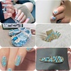image:imagebeadsland 1440pcs Flat Back Crystal Rhinestones Round Gems for Nail Art and Craft Glue Fix CrystalAB SS10 2729mmAquamarine