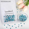 image:imagebeadsland 1440pcs Flat Back Crystal Rhinestones Round Gems for Nail Art and Craft Glue Fix CrystalAB SS10 2729mmAquamarine Ab