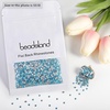 image:imagebeadsland 1440pcs Flat Back Crystal Rhinestones Round Gems for Nail Art and Craft Glue Fix CrystalAB SS10 2729mmAquamarine Ab