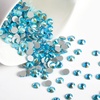 image:imagebeadsland 1440pcs Flat Back Crystal Rhinestones Round Gems for Nail Art and Craft Glue Fix CrystalAB SS10 2729mmAquamarine Ab
