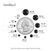 image:imagebeadsland 1440pcs Flat Back Crystal Rhinestones Round Gems for Nail Art and Craft Glue Fix CrystalAB SS10 2729mmBlack