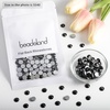 image:imagebeadsland 1440pcs Flat Back Crystal Rhinestones Round Gems for Nail Art and Craft Glue Fix CrystalAB SS10 2729mmBlack