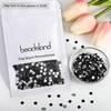 image:imagebeadsland 1440pcs Flat Back Crystal Rhinestones Round Gems for Nail Art and Craft Glue Fix CrystalAB SS10 2729mmBlack