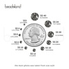 image:imagebeadsland 1440pcs Flat Back Crystal Rhinestones Round Gems for Nail Art and Craft Glue Fix CrystalAB SS10 2729mmBlack Diamond