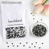 image:imagebeadsland 1440pcs Flat Back Crystal Rhinestones Round Gems for Nail Art and Craft Glue Fix CrystalAB SS10 2729mmBlack Diamond