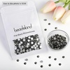 image:imagebeadsland 1440pcs Flat Back Crystal Rhinestones Round Gems for Nail Art and Craft Glue Fix CrystalAB SS10 2729mmBlack Diamond