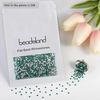 image:imagebeadsland 1440pcs Flat Back Crystal Rhinestones Round Gems for Nail Art and Craft Glue Fix CrystalAB SS10 2729mmBlue Zircon